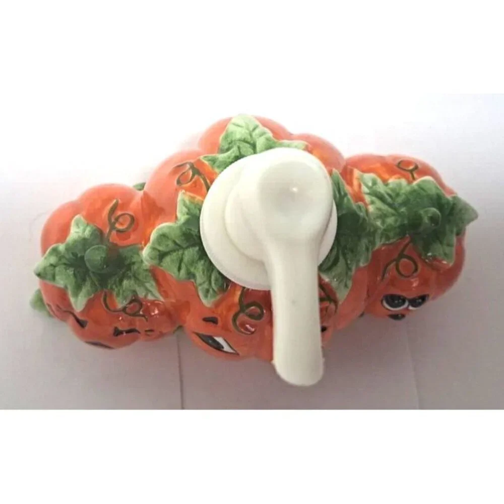Smiling Jack-O-Lanterns Soap Dispenser Halloween Fall Kitchen Ceramic
